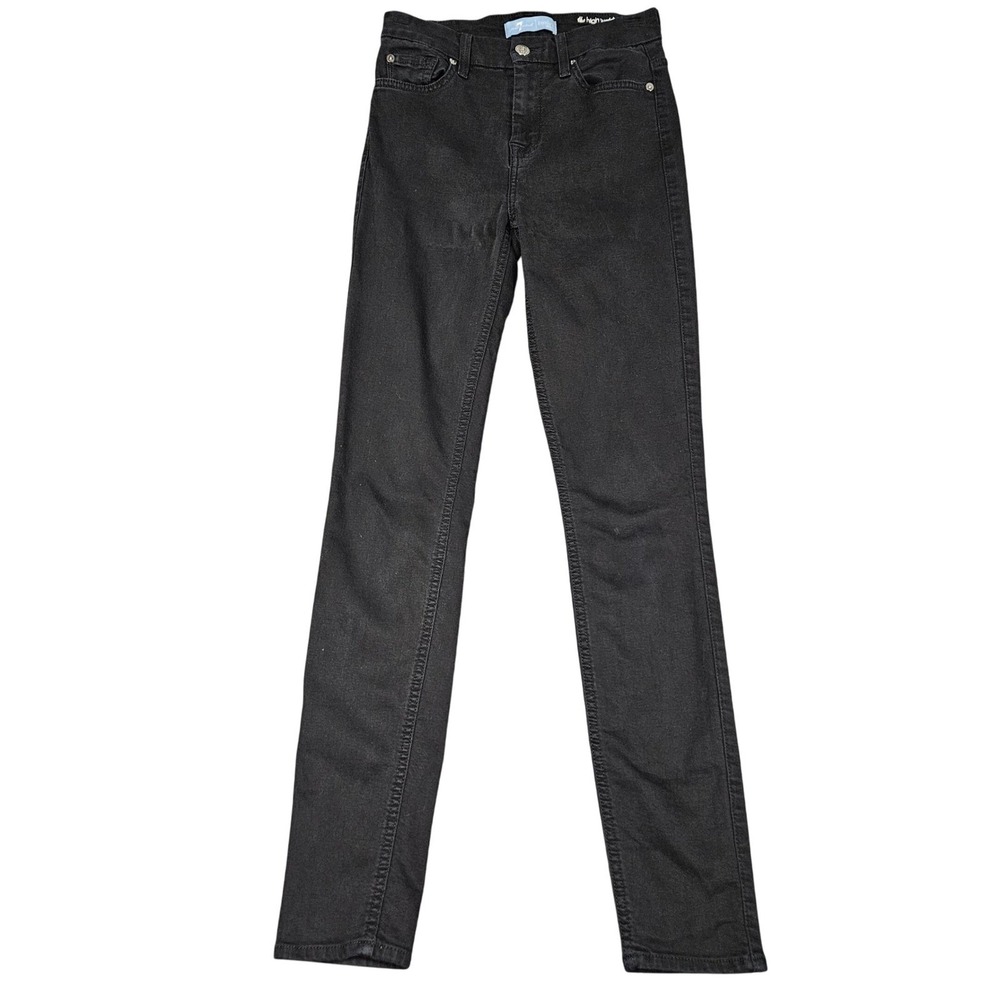 7 For All Mankind b(air) Skinny Jeans Womens 25 Black High Waist Denim Pants